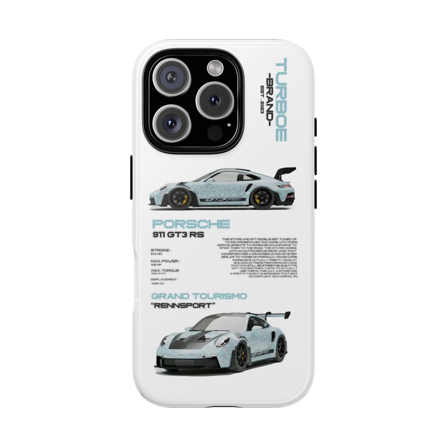 TURBOE PORSCHE GT3 RS PHONE CASES