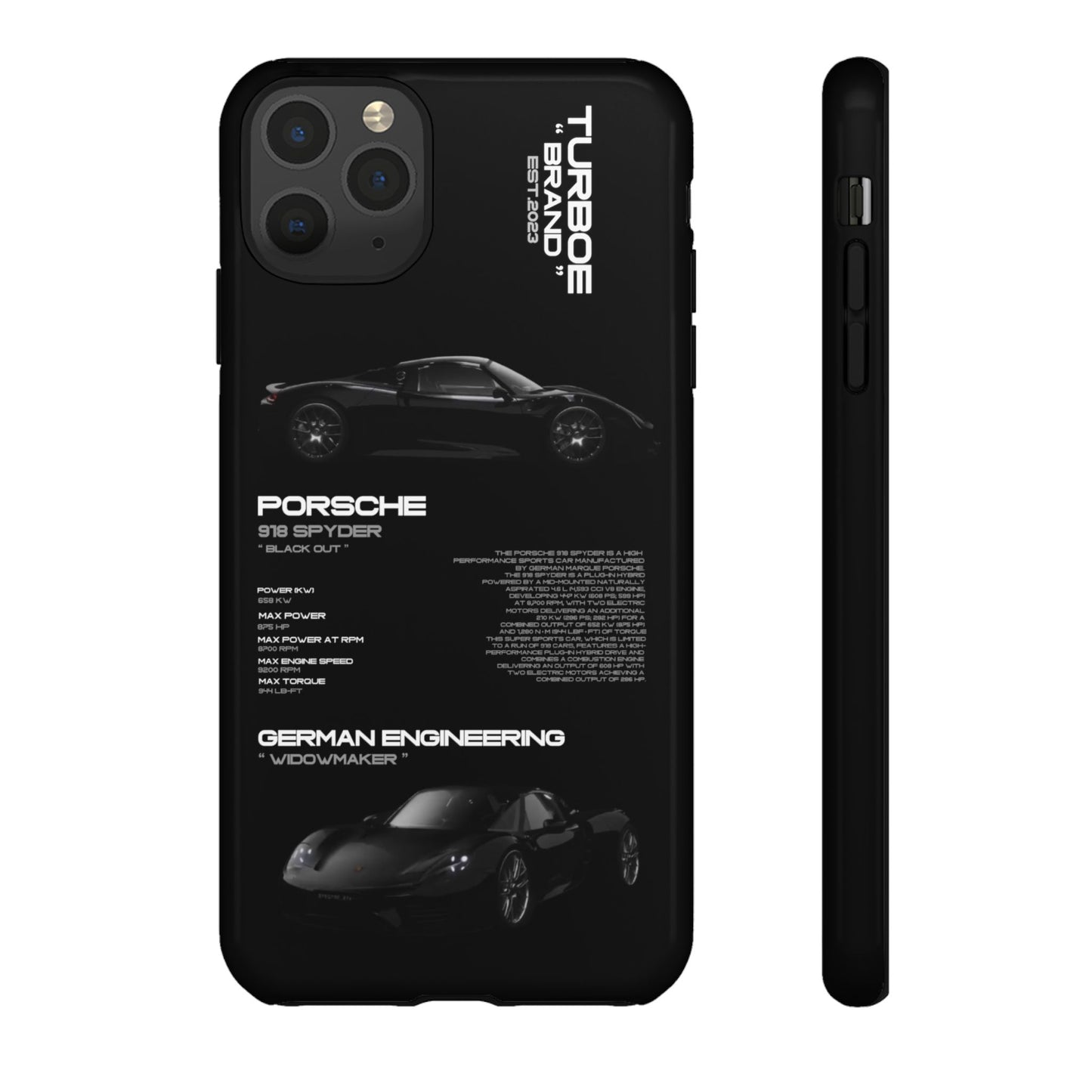 TURBOE PORSCHE SPYDER 918 PHONE CASES