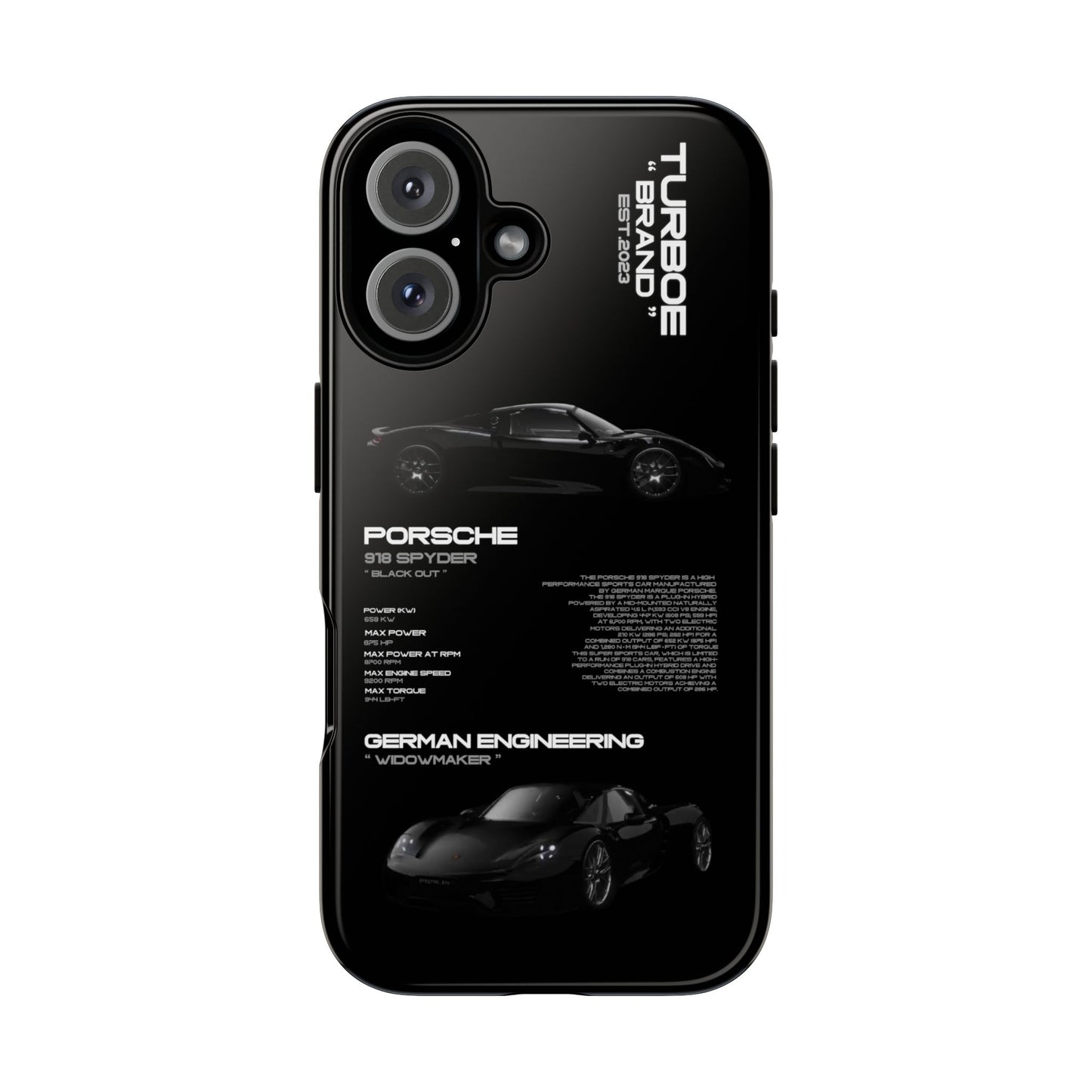 TURBOE PORSCHE SPYDER 918 PHONE CASES