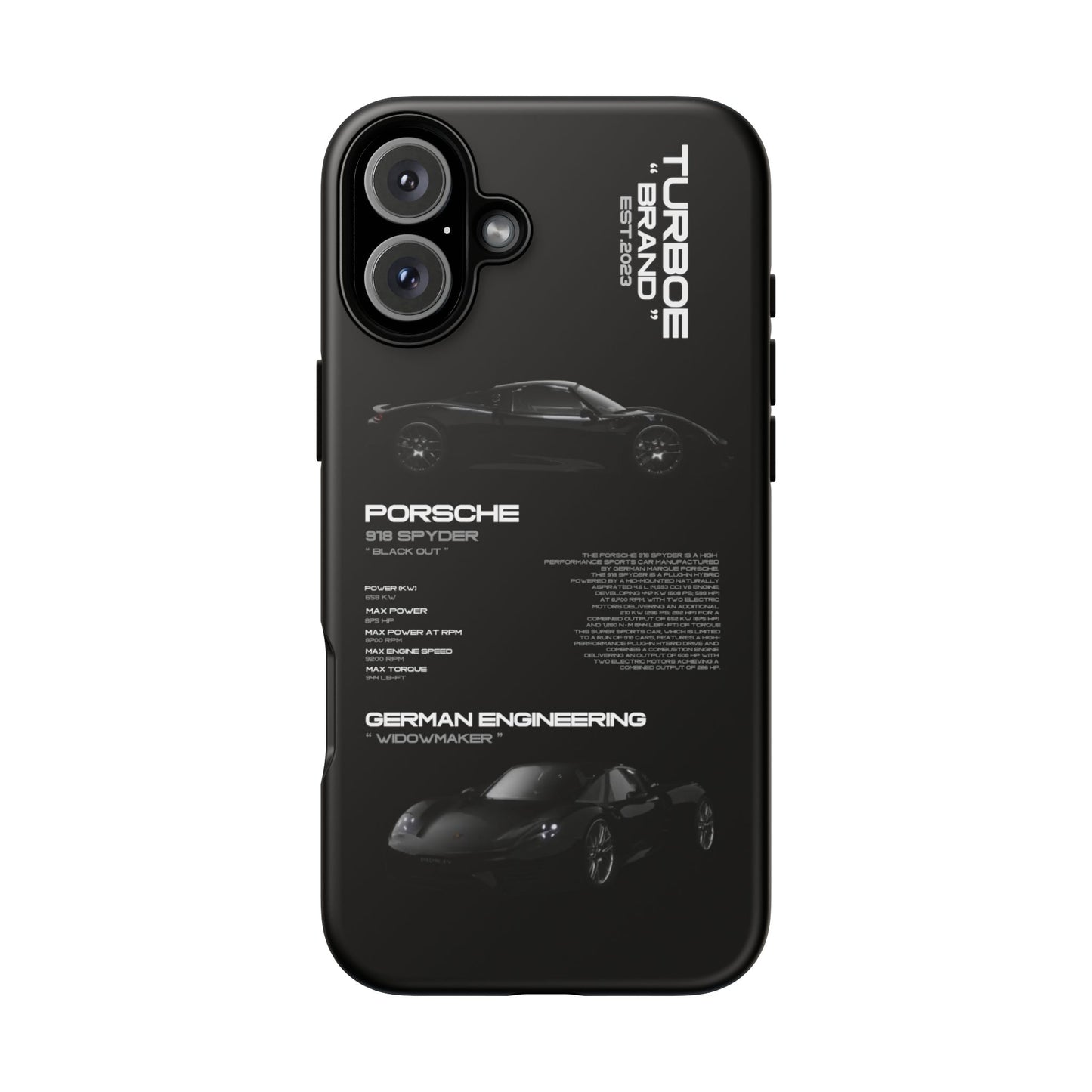 TURBOE PORSCHE SPYDER 918 PHONE CASES