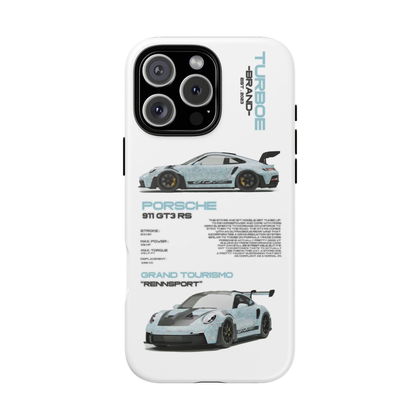 TURBOE PORSCHE GT3 RS PHONE CASES