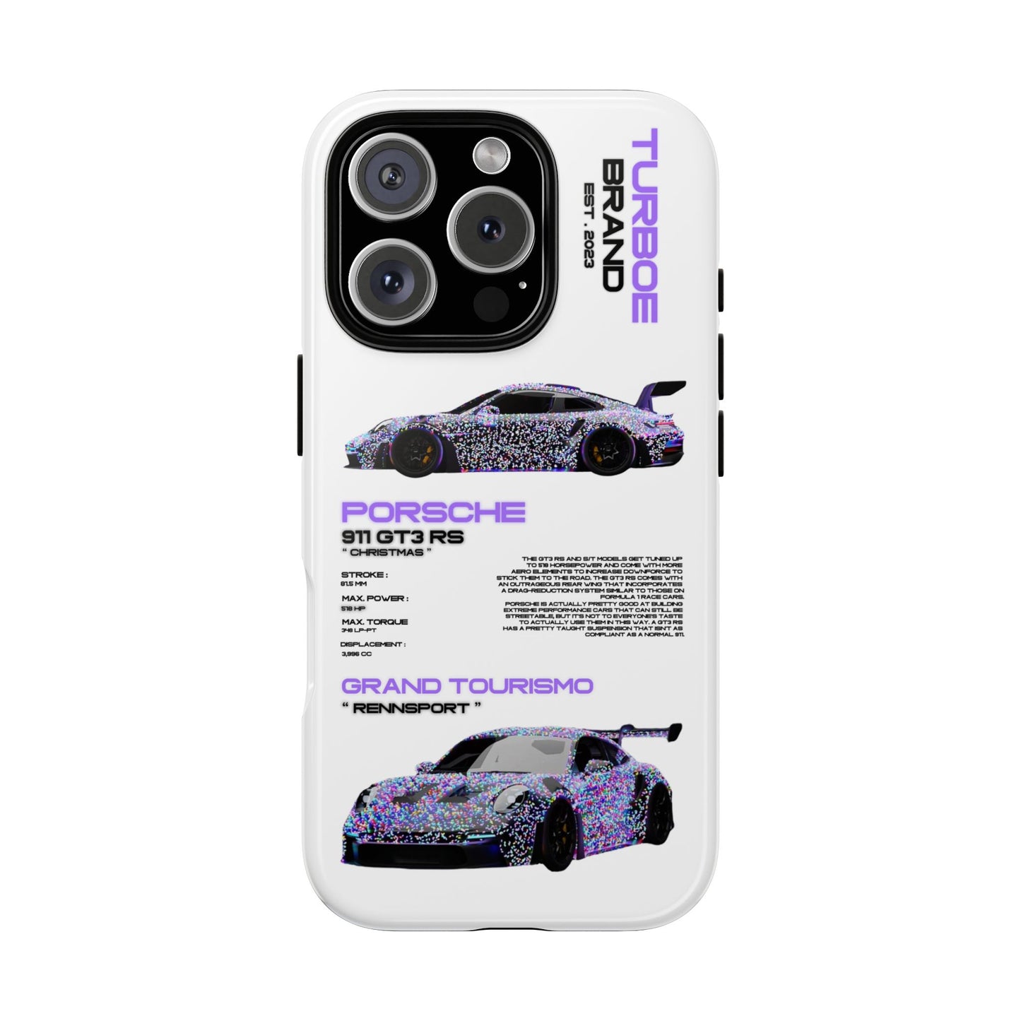 CHRISTMAS PORSCHE GT3 RS PHONE CASES