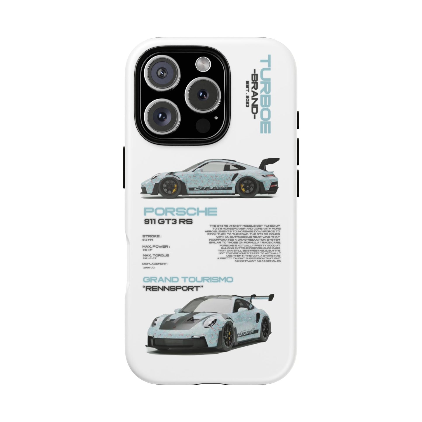 TURBOE PORSCHE GT3 RS PHONE CASES