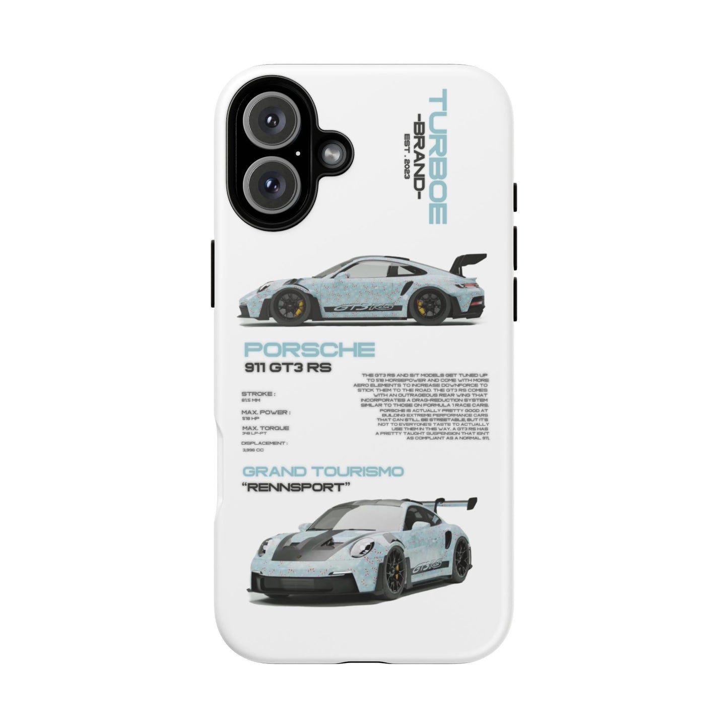 TURBOE PORSCHE GT3 RS PHONE CASES