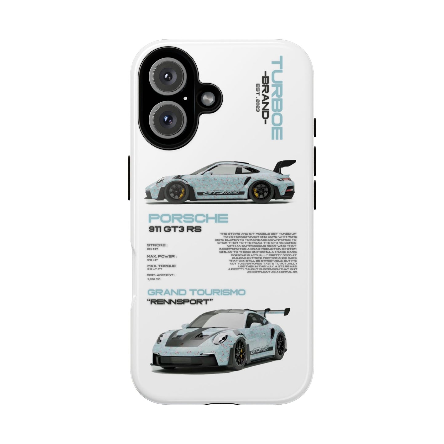 TURBOE PORSCHE GT3 RS PHONE CASES