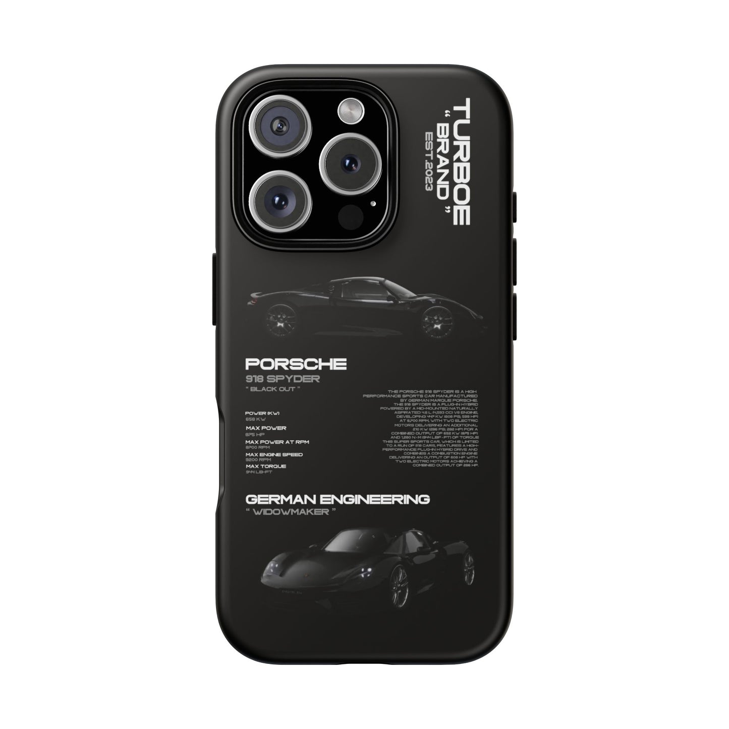 TURBOE PORSCHE SPYDER 918 PHONE CASES